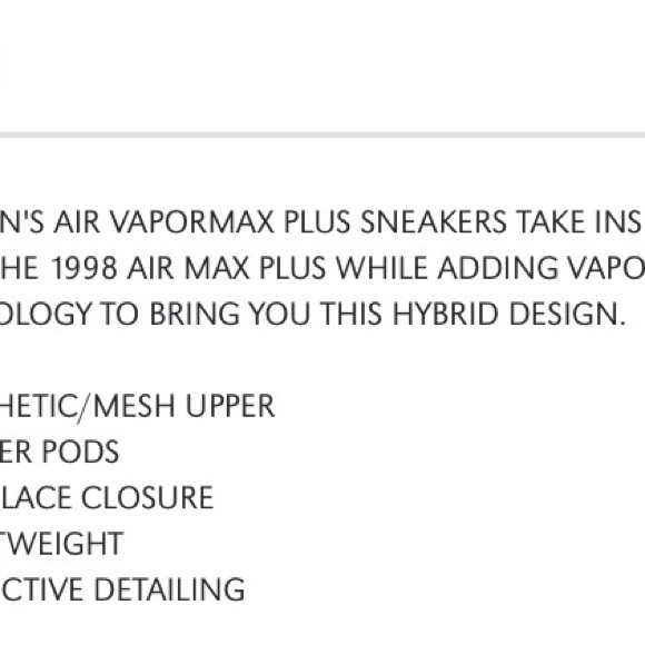 Mint Nike Air VaporMax Plus White Platinum Mens Sz 12 Worn 2 X main image 8